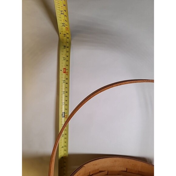 Vintage 2000 Longaberger Handled Basket Medium 10" Diameter X 9" Deep - Picture 4 of 9